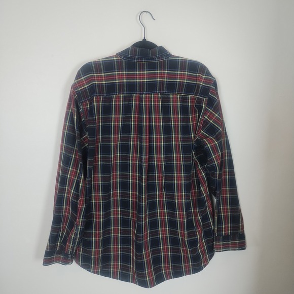 L.L. Bean 100% Cotton Mens Plaid Long Sleeve Button Up Large Casual Outdoors - Picture 3 of 7